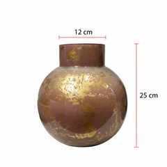 Antique Gold Textured Ceramic Vase