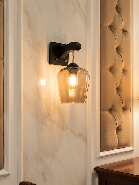 Amber Glow Modern Wall Sconce
