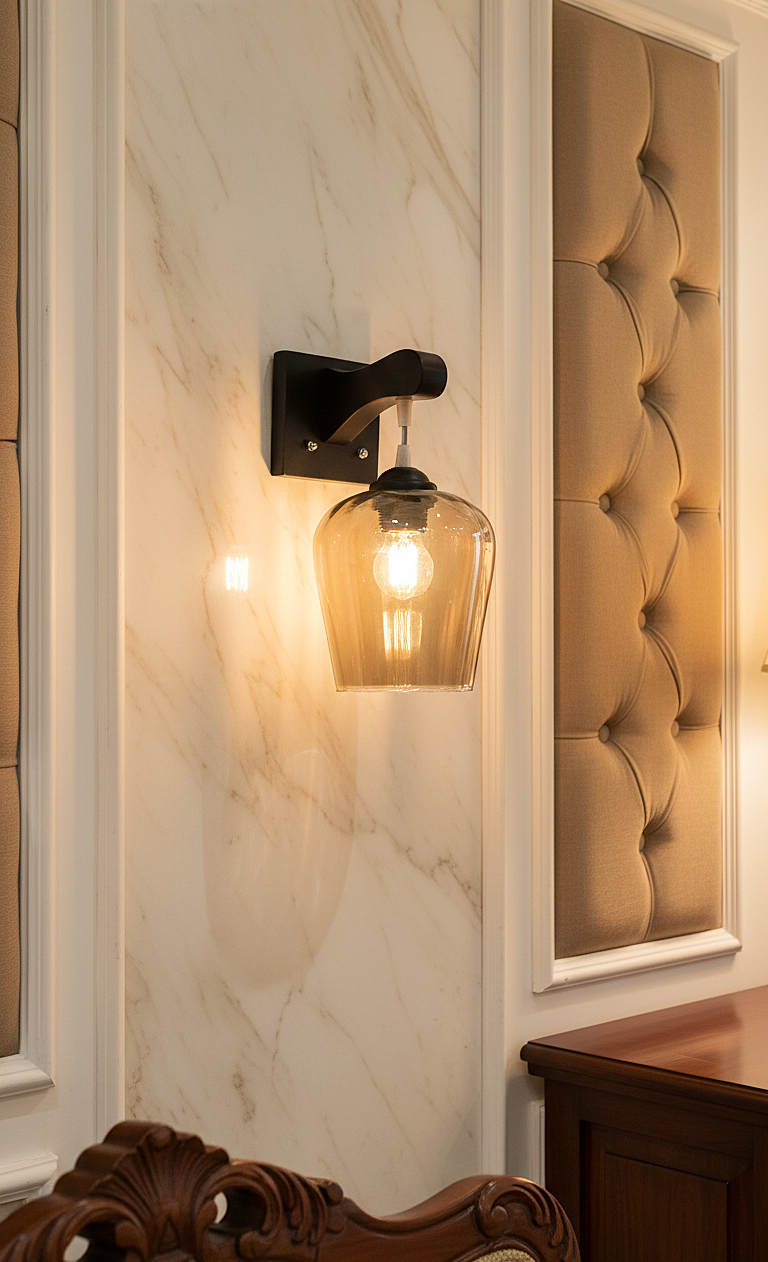 Amber Glow Modern Wall Sconce