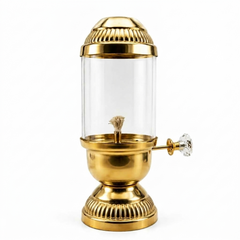 Pure Brass Akhand Diya with Glass Chimney & Adjustable Wick Knob | Long Burning Traditional Oil Lamp for Pooja, Home Mandir, Diwali & Festive Gifting