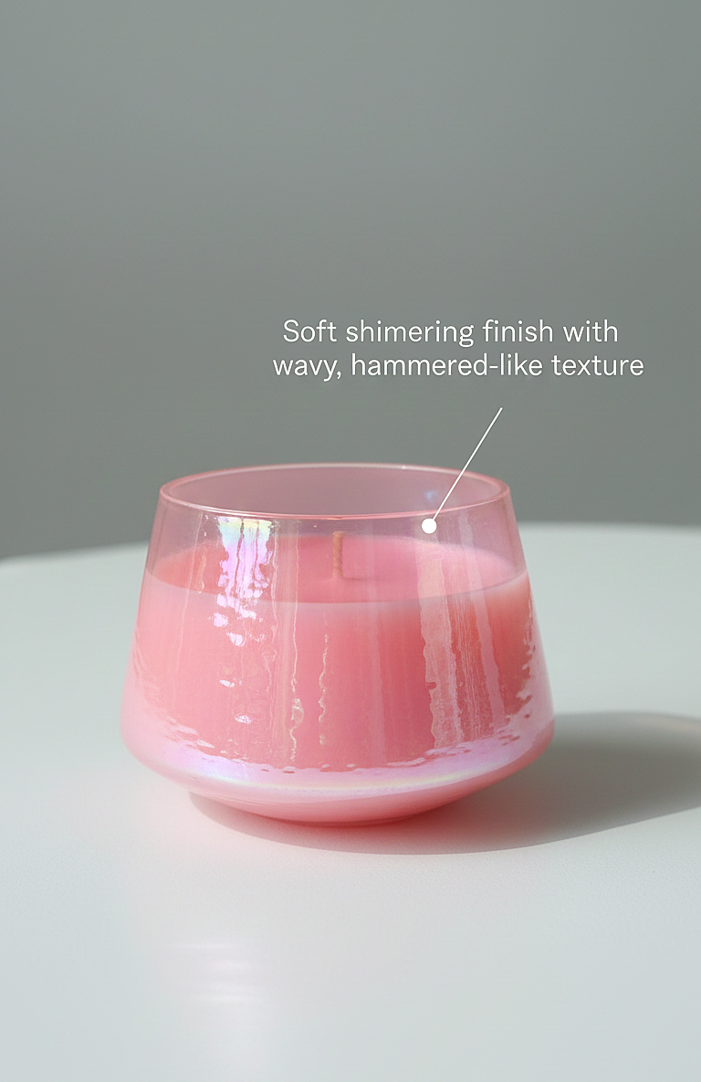 Blush Aura Glass Candle Set (Set of 2)