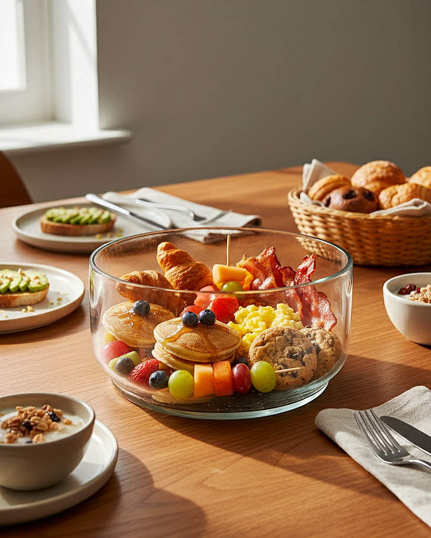 Clear Glass Serving Bowl – Everyday Dining Essential [BM Bowl]