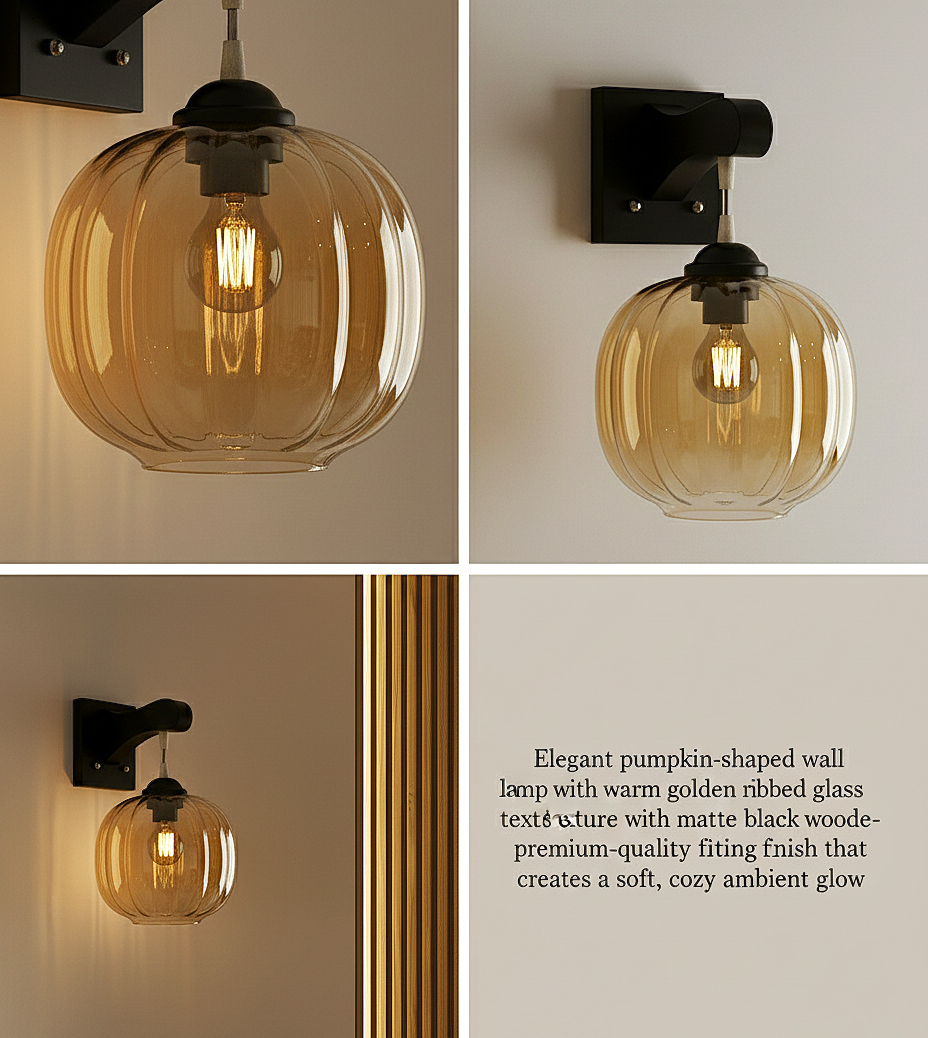 Amber Globe Wall Sconce