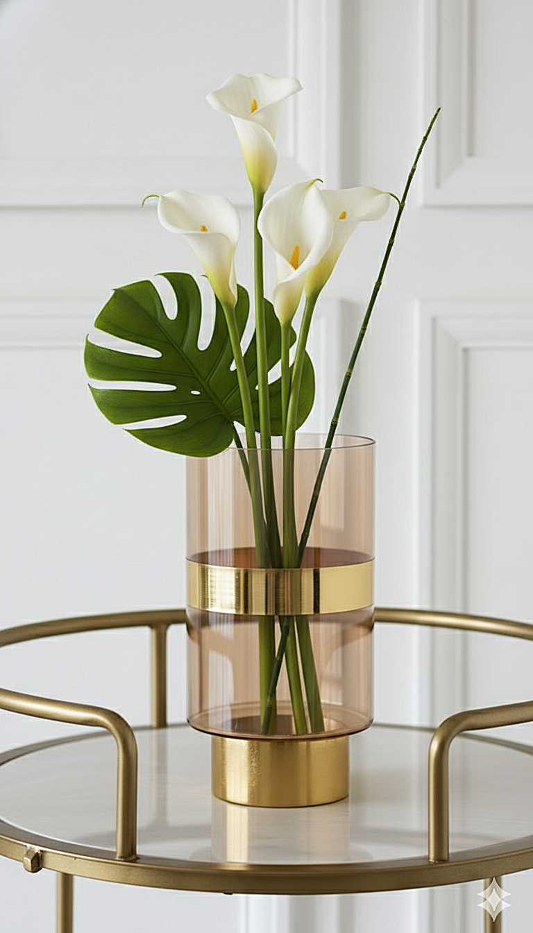 Auric Band Luxe Glass Vase