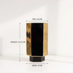 Regal Noir & Gold Statement Vase
