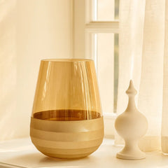 Golden Ember Glass Vase