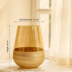 Golden Ember Glass Vase