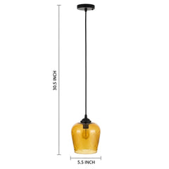 Amber Glass Pendant Hanging Light