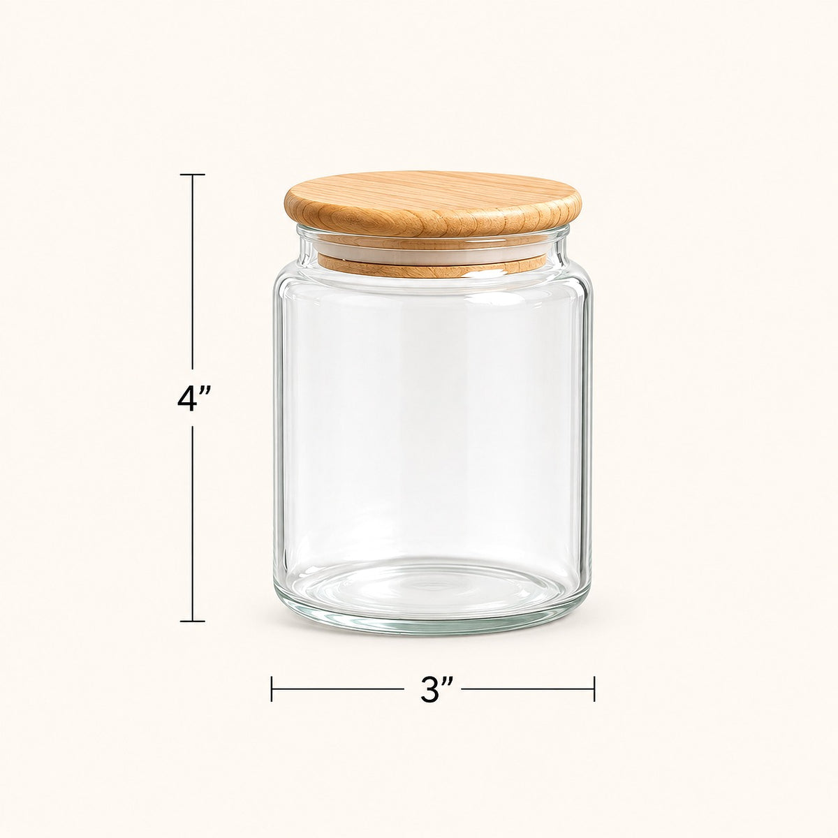 4-Piece Premium Glass Pickle Jar Set with Airtight Bamboo Lids